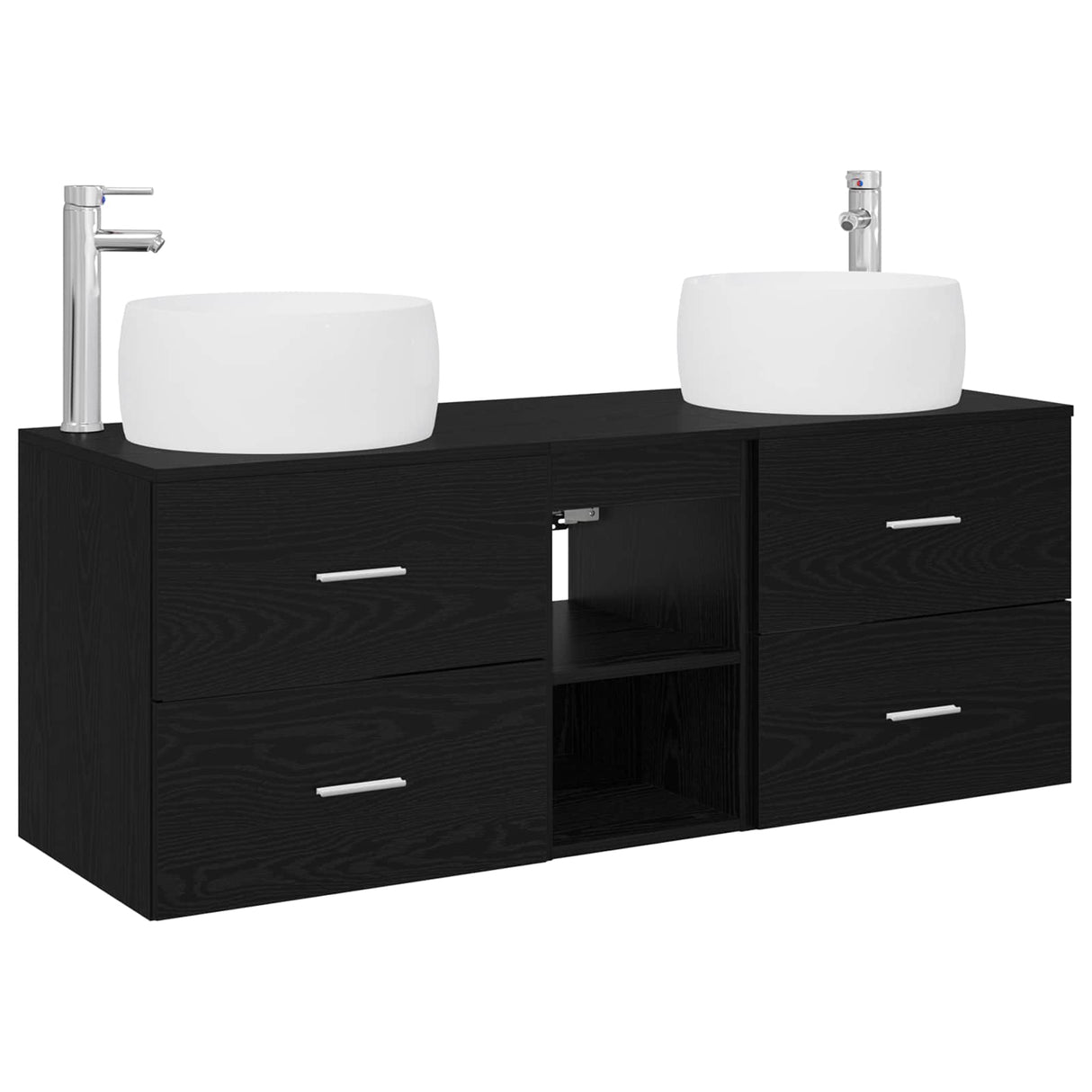 vidaXL Bathroom Furniture Set 3 pcs White 49.5 x 44.5 x 66 cm Engineered Wood