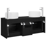 vidaXL Bathroom Furniture Set 3 pcs White 49.5 x 44.5 x 66 cm Engineered Wood