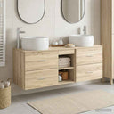 vidaXL Bathroom Furniture Set 3 pcs White 49.5 x 44.5 x 66 cm Engineered Wood
