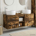 vidaXL Bathroom Furniture Set 3 pcs White 49.5 x 44.5 x 66 cm Engineered Wood