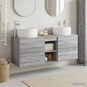 vidaXL Bathroom Furniture Set 3 pcs White 49.5 x 44.5 x 66 cm Engineered Wood