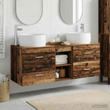 vidaXL Bathroom Furniture Set 3 pcs White 49.5 x 44.5 x 66 cm Engineered Wood