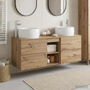 vidaXL Bathroom Furniture Set 3 pcs White 49.5 x 44.5 x 66 cm Engineered Wood