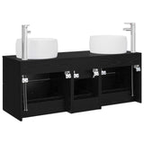 vidaXL Bathroom Furniture Set 3 pcs White 49.5 x 44.5 x 66 cm Engineered Wood