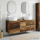 vidaXL Bathroom Furniture Set 3 pcs White 49.5 x 44.5 x 66 cm Engineered Wood
