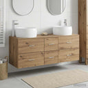vidaXL Bathroom Furniture Set 3 pcs White 49.5 x 44.5 x 66 cm Engineered Wood