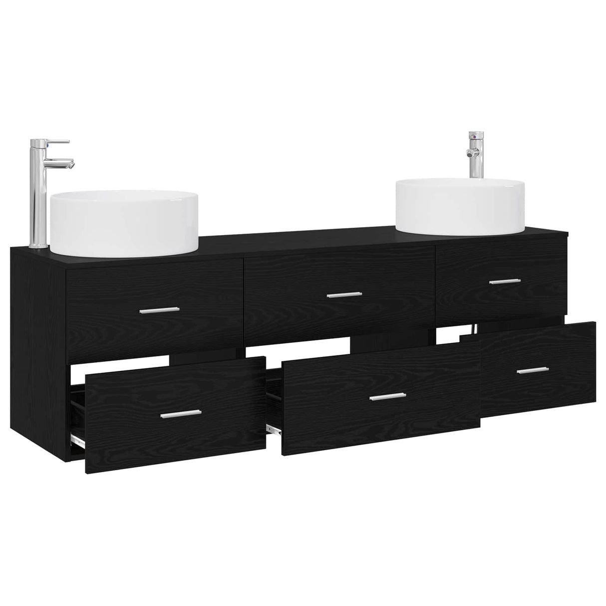 vidaXL Badkamermeubel Set 3 st Wit 49,5 x 44,5 x 65,5 cm Bewerkt hout