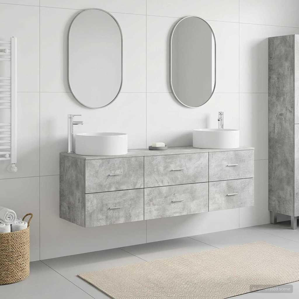 vidaXL Badkamermeubel Set 3 st Wit 49,5 x 44,5 x 65,5 cm Bewerkt hout