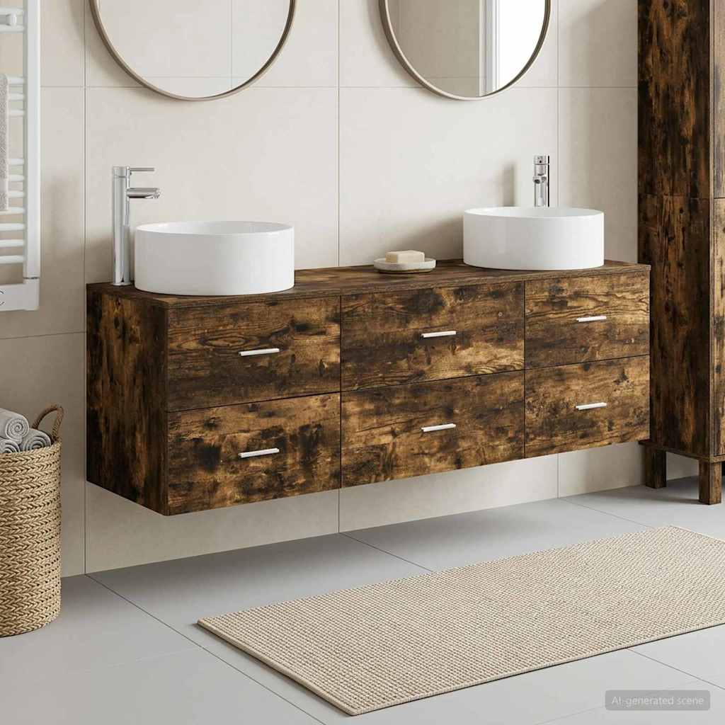 vidaXL Badkamermeubel Set 3 st Wit 49,5 x 44,5 x 65,5 cm Bewerkt hout