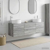 vidaXL Badkamermeubel Set 3 st Wit 49,5 x 44,5 x 65,5 cm Bewerkt hout