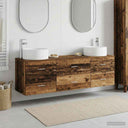 vidaXL Badkamermeubel Set 3 st Wit 49,5 x 44,5 x 65,5 cm Bewerkt hout