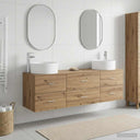 vidaXL Badkamermeubel Set 3 st Wit 49,5 x 44,5 x 65,5 cm Bewerkt hout