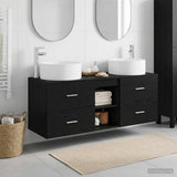 vidaXL Bathroom Furniture Set 3 pcs White 49.5x44.5x65.5 cm Engineered Wood
