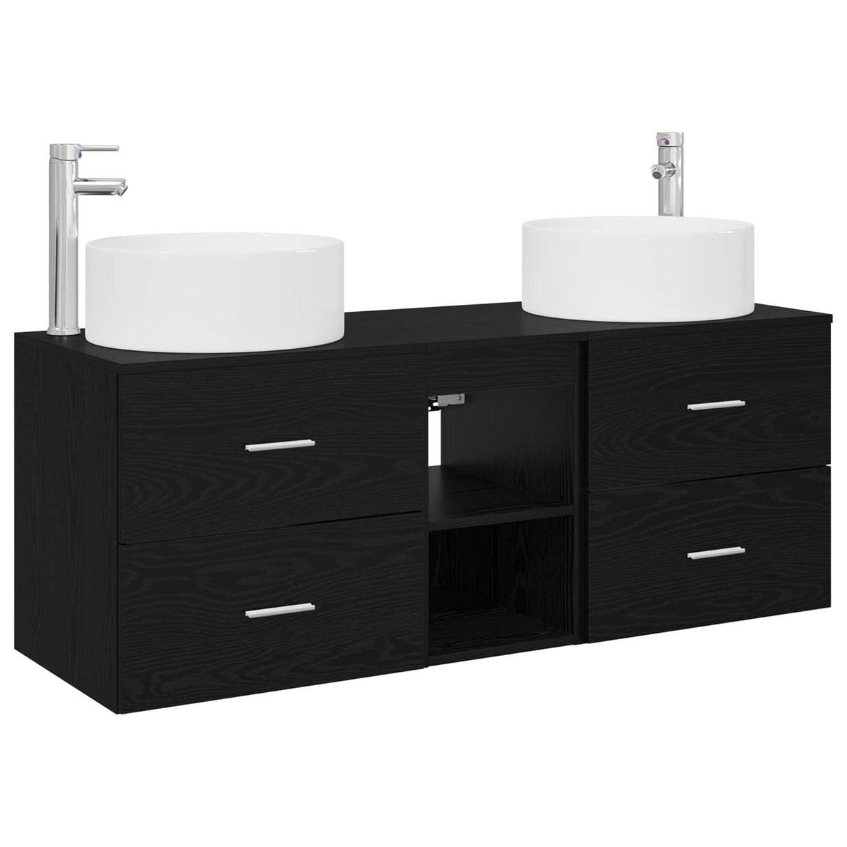 vidaXL Bathroom Furniture Set 3 pcs White 49.5x44.5x65.5 cm Engineered Wood
