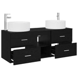 vidaXL Bathroom Furniture Set 3 pcs White 49.5x44.5x65.5 cm Engineered Wood