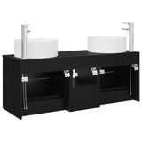vidaXL Bathroom Furniture Set 3 pcs White 49.5x44.5x65.5 cm Engineered Wood