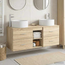 vidaXL Bathroom Furniture Set 3 pcs White 49.5x44.5x65.5 cm Engineered Wood