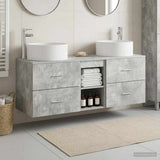 vidaXL Bathroom Furniture Set 3 pcs White 49.5x44.5x65.5 cm Engineered Wood