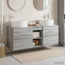 vidaXL Bathroom Furniture Set 3 pcs White 49.5x44.5x65.5 cm Engineered Wood