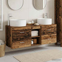 vidaXL Bathroom Furniture Set 3 pcs White 49.5x44.5x65.5 cm Engineered Wood