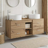 vidaXL Bathroom Furniture Set 3 pcs White 49.5x44.5x65.5 cm Engineered Wood
