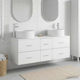 vidaXL Badkamermeubel Set 3 st Wit 49,5 x 44,5 x 65,5 cm Bewerkt hout