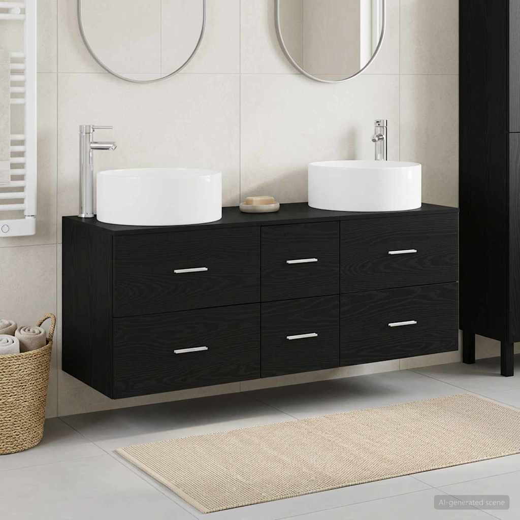 vidaXL Badkamermeubel Set 3 st Wit 49,5 x 44,5 x 65,5 cm Bewerkt hout