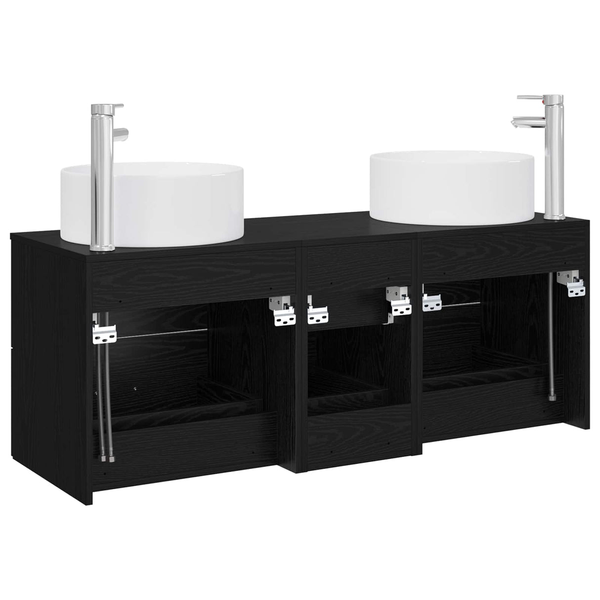 vidaXL Badkamermeubel Set 3 st Wit 49,5 x 44,5 x 65,5 cm Bewerkt hout