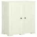 vidaXL Opbergkast hout-look 79x43x125 cm kunststof vanille-ijskleurig