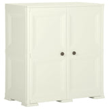 vidaXL Opbergkast hout-look 79x43x125 cm kunststof vanille-ijskleurig