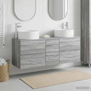vidaXL Badkamermeubel Set 3 st Wit 49,5 x 44,5 x 65,5 cm Bewerkt hout