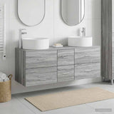 vidaXL Badkamermeubel Set 3 st Wit 49,5 x 44,5 x 65,5 cm Bewerkt hout
