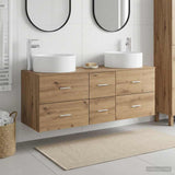 vidaXL Badkamermeubel Set 3 st Wit 49,5 x 44,5 x 65,5 cm Bewerkt hout