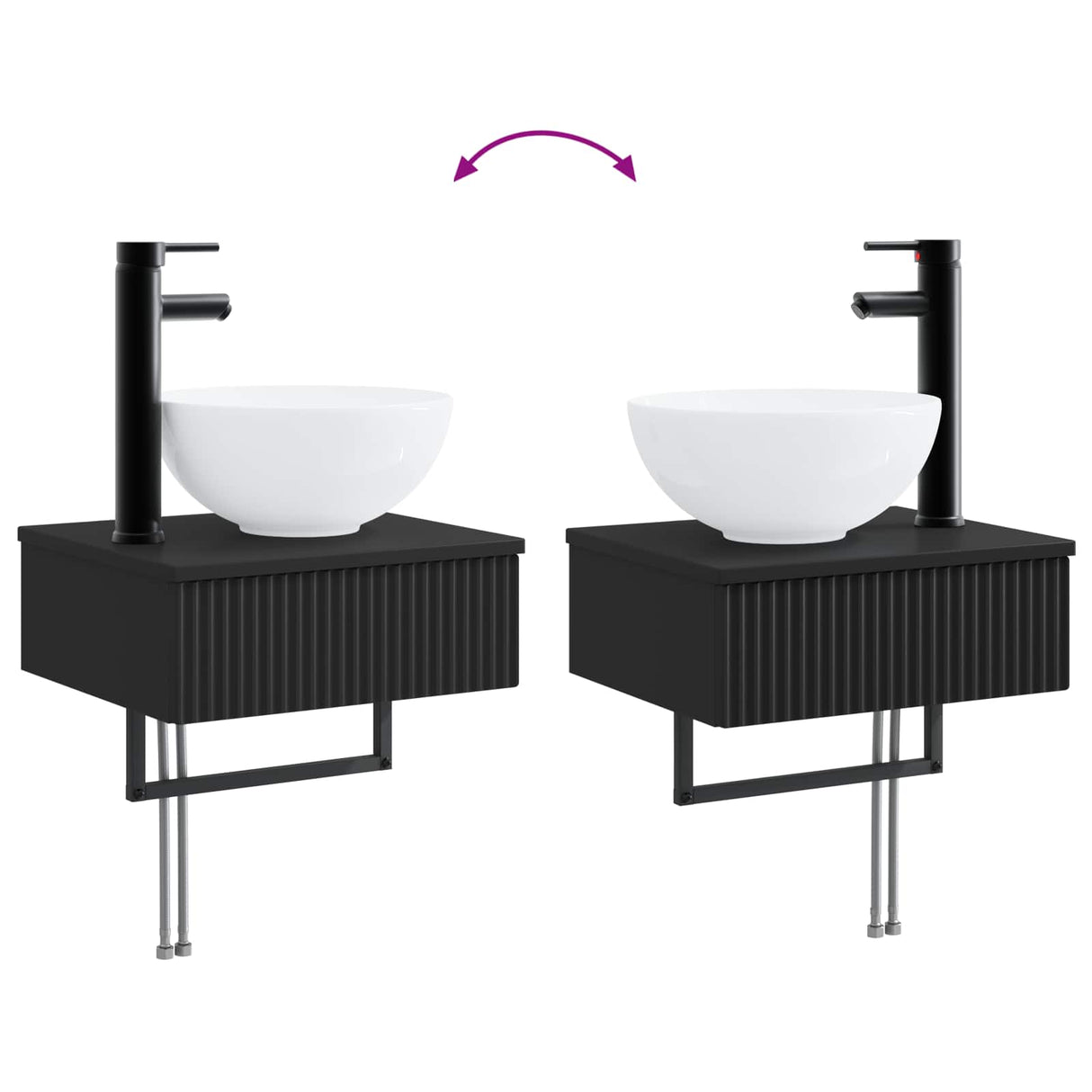 vidaXL Badkamermeubel Set 5 st Wit 33 x 34,5 x 100 cm Bewerkt hout