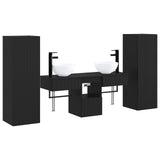 vidaXL Badkamermeubel Set 5 st Wit 33 x 34,5 x 100 cm Bewerkt hout