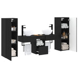 vidaXL Badkamermeubel Set 5 st Wit 33 x 34,5 x 100 cm Bewerkt hout