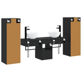 vidaXL Badkamermeubel Set 5 st Wit 33 x 34,5 x 100 cm Bewerkt hout