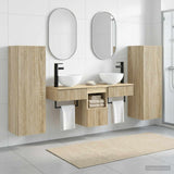 vidaXL Badkamermeubel Set 5 st Wit 33 x 34,5 x 100 cm Bewerkt hout