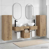 vidaXL Badkamermeubel Set 5 st Wit 33 x 34,5 x 100 cm Bewerkt hout