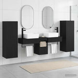 vidaXL Badkamermeubel Set 5 st Wit 33 x 34,5 x 100 cm Bewerkt hout