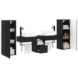 vidaXL Badkamermeubel Set 5 st Wit 33 x 34,5 x 100 cm Bewerkt hout
