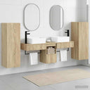 vidaXL Badkamermeubel Set 5 st Wit 33 x 34,5 x 100 cm Bewerkt hout