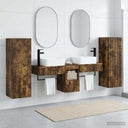 vidaXL Badkamermeubel Set 5 st Wit 33 x 34,5 x 100 cm Bewerkt hout