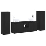 vidaXL Badkamermeubel Set 5 st Wit 33 x 34,5 x 100 cm Bewerkt hout