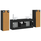vidaXL Badkamermeubel Set 5 st Wit 33 x 34,5 x 100 cm Bewerkt hout