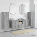 vidaXL Badkamermeubel Set 5 st Wit 33 x 34,5 x 100 cm Bewerkt hout