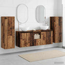 vidaXL Badkamermeubel Set 5 st Wit 33 x 34,5 x 100 cm Bewerkt hout