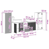 vidaXL Bathroom Furniture Set 5 pcs White 33 x 34.5 x 100 cm Engineered Wood