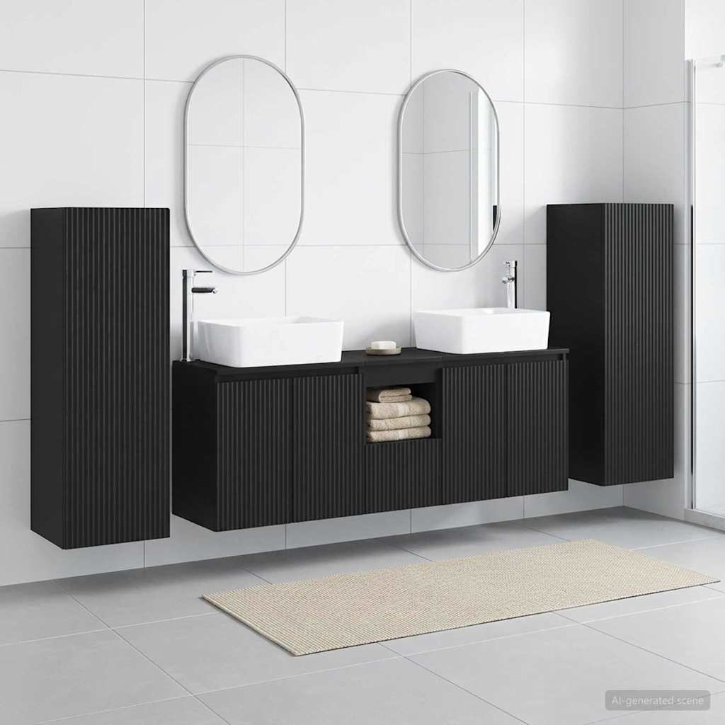 vidaXL Bathroom Furniture Set 5 pcs White 33 x 34.5 x 100 cm Engineered Wood