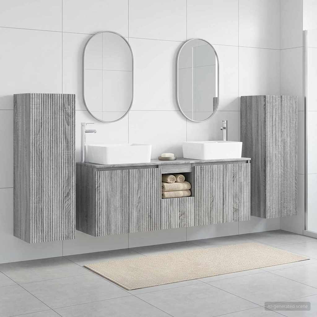 vidaXL Bathroom Furniture Set 5 pcs White 33 x 34.5 x 100 cm Engineered Wood